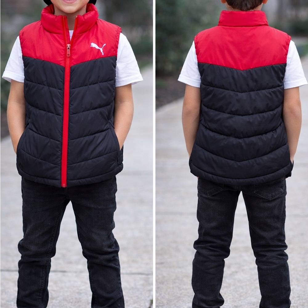 Puma Red and Black Quilted Vest